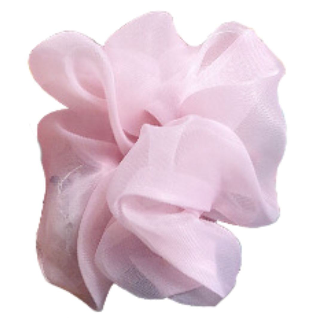 Large LED Light Up Organza Scrunchies Light Pink